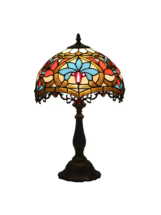 Tiffany Table Lamp “Dragon Tail Baroque”, Ø30 cm