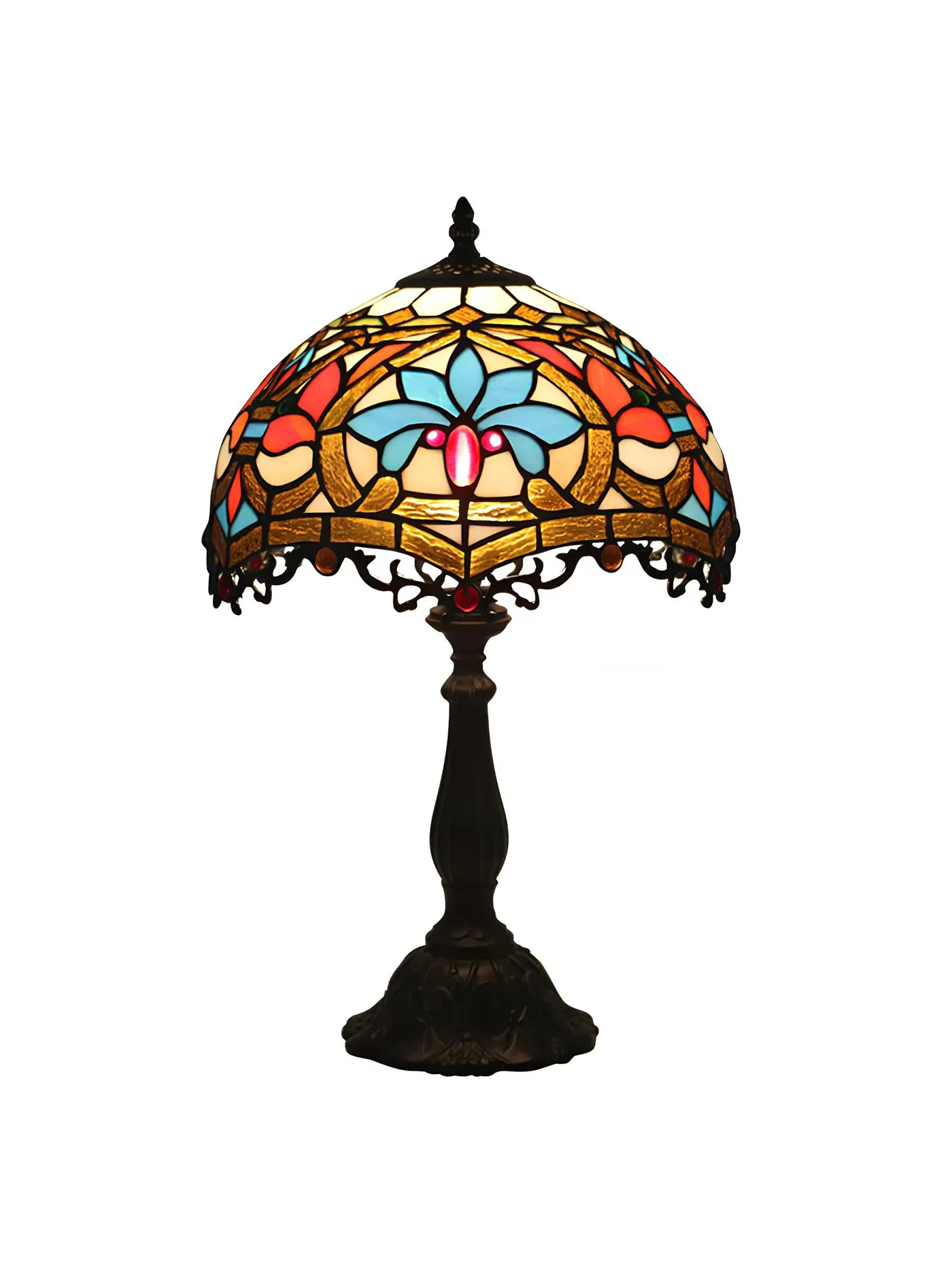 Tiffany Table Lamp “Dragon Tail Baroque”, Ø30 cm
