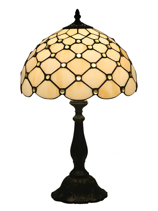 Tiffany Table Lamp “Beaded”, Ø30 cm