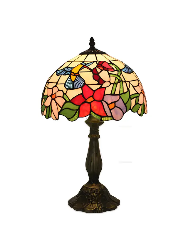 Tiffany Table Lamp “Hummingbird”, Ø30 cm