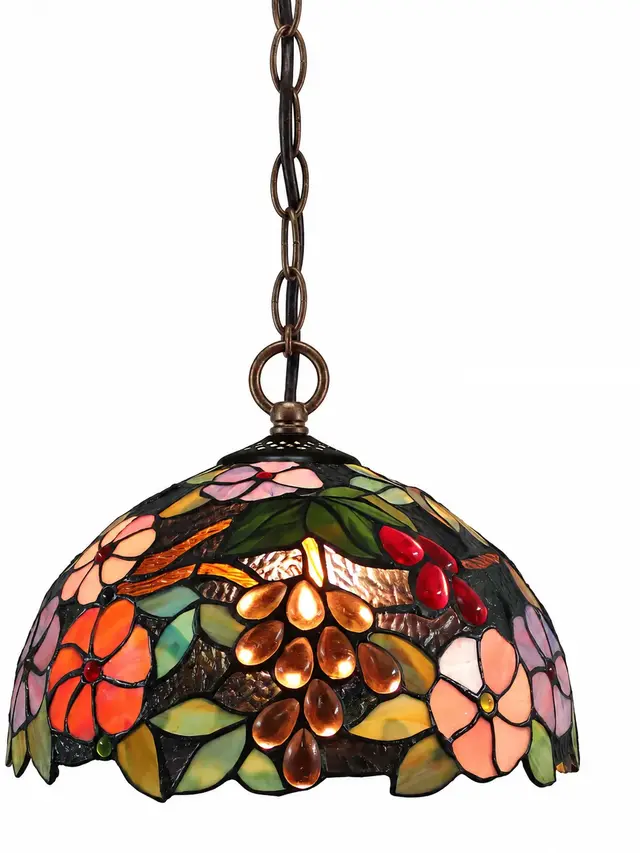 Tiffany Pendant Light “Grape”, Ø30 cm